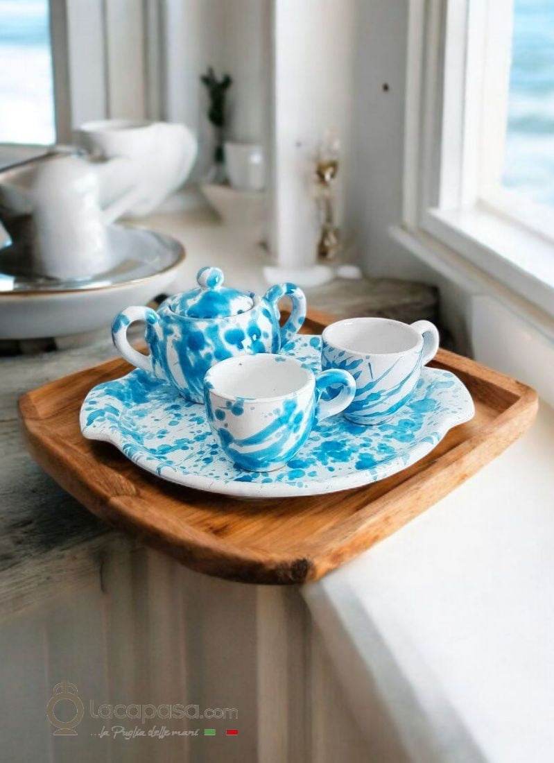 GOCCIA - Servizio Caffe' in ceramica - decoro Macchia - Lacapasa.com