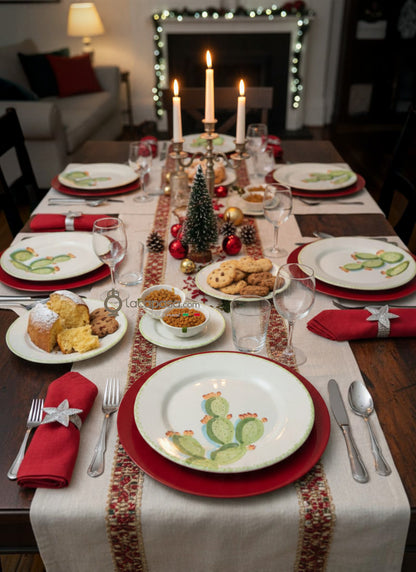 SET Assiettes en céramique – décor Figuier de Barbarie