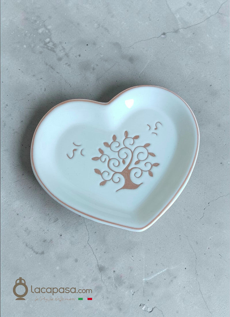 CUORE - Ciotola svuotatasche bomboniera in ceramica - Lacapasa.com