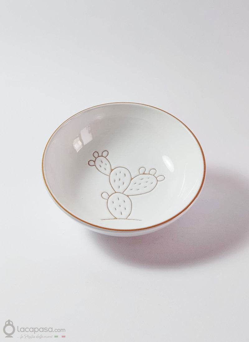 FICO INDIA - Ciotola bomboniera in ceramica bianca - Lacapasa.com