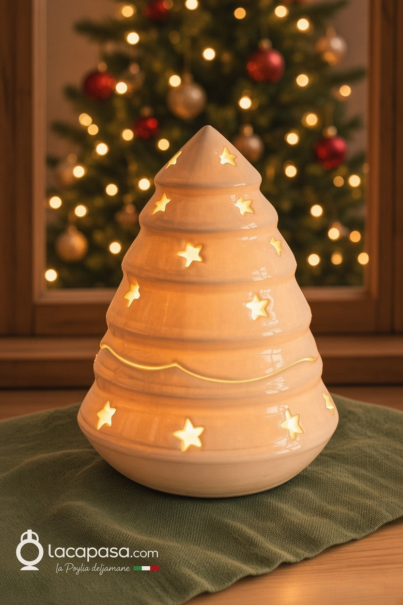 SAPIN BLANC - Bougeoir sapin de Noël