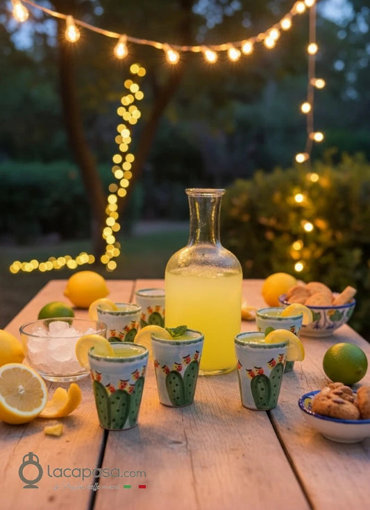 FIGUIER DE BARBARIE - SET 6 verres à limoncello en céramique