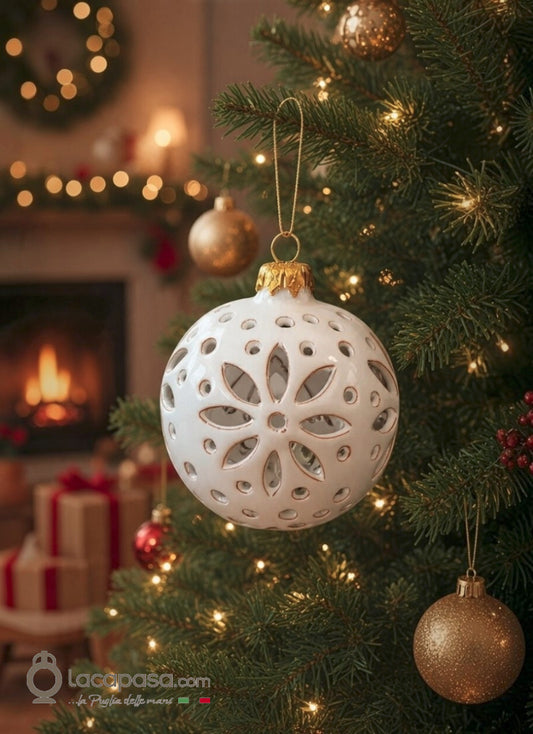 ÉTOILE - Boule de Noël en céramique