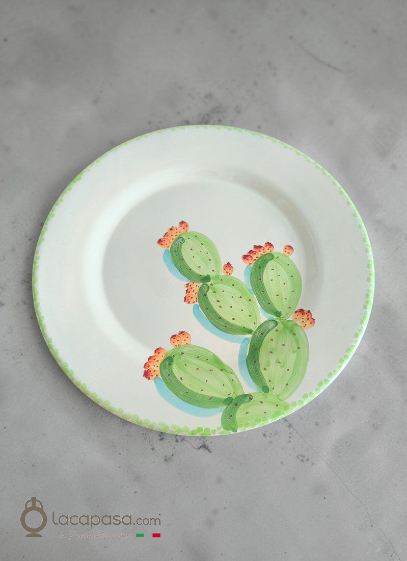 SET Assiettes en céramique – décor Figuier de Barbarie