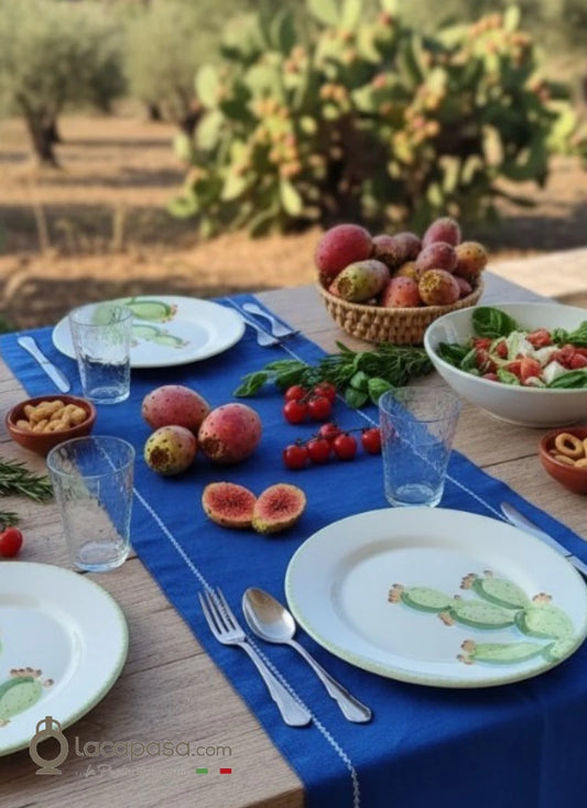 Piatti fico india in ceramica pugliese - Lacapasa.com