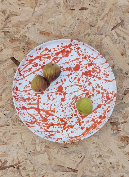 Piatto da portata in ceramica - decoro Macchia - Lacapasa.com
